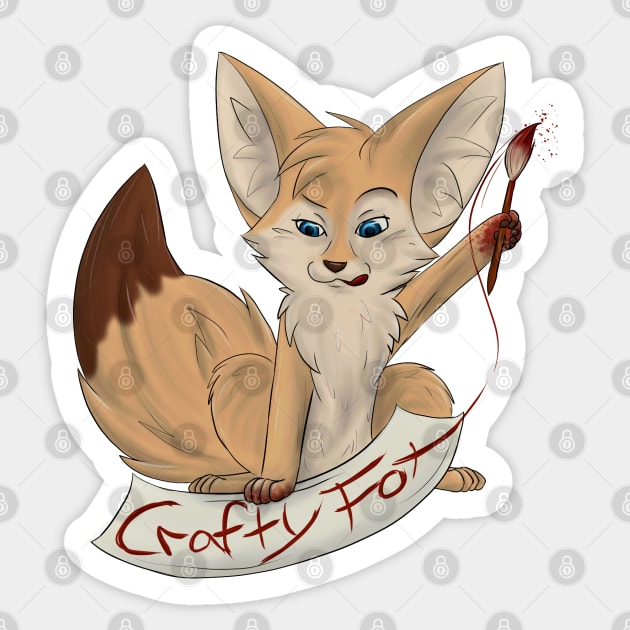 Crafty Fennec Fox Sticker by Fennekfuchs